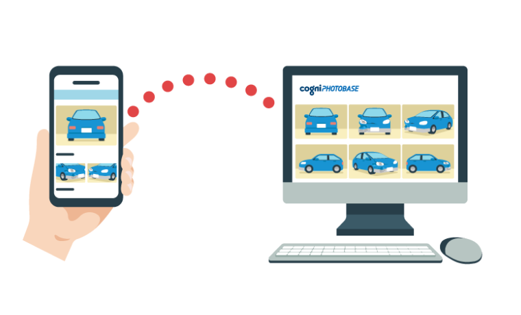 「撮影」⇒「見積る」⇒「送る」